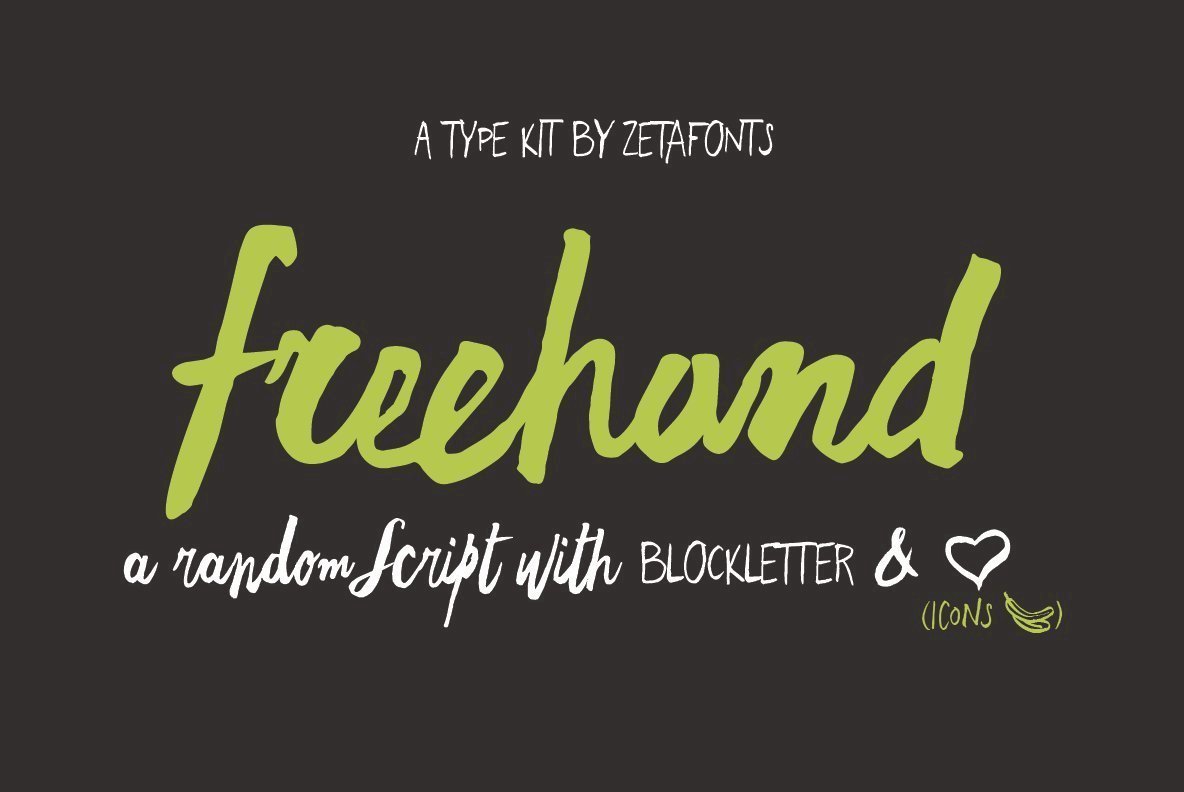 Example font Freehand Brush #1